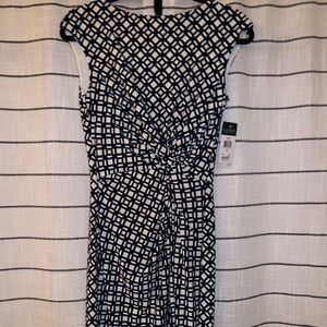 Lauren Ralph Lauren navy and white dress, NWT